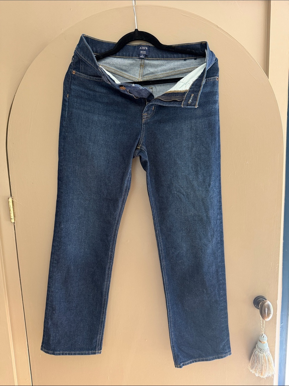 J. Crew Women's Dark Indigo Straight-Leg Jeans